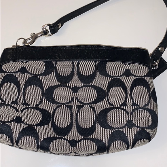 Large black Coach wristlet - Picture 2 of 4